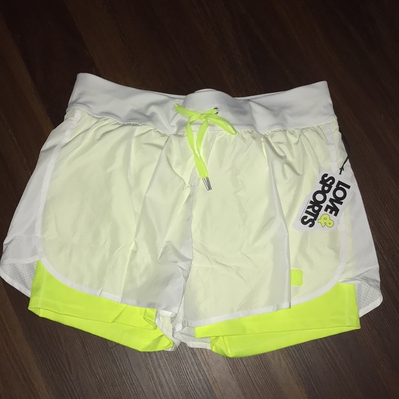 Love & Sports Women's Running Shorts with Compression Liner NWT - Picture 2 of 6